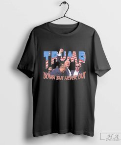 Premium Trending Trump Shooting Trump Down But Never Out T-shirt