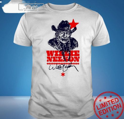 Product Willie Nelson Woodcut Portrait T-Shirt