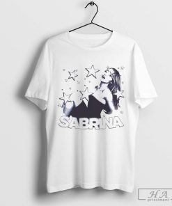 Retro Sabrina Carpenter American singer portrait shirt