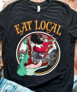 Retro Tick-Tock The Crocodile Captain Hook Eat Local Shirt