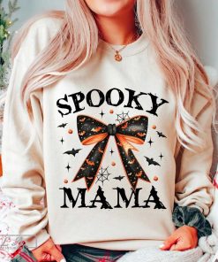 Spooky Mama Shirt, Coquette Halloween T-shirt, Spooky Season Tee, Spooky Vibes Tee