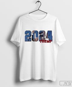 Top American Flag Trump Shooting MAGA 2024 T-shirt