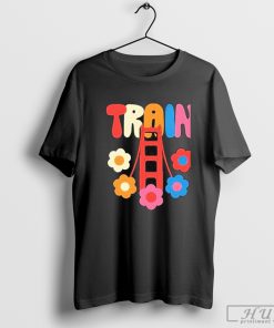 Top Train Golden Flowers T-Shirt