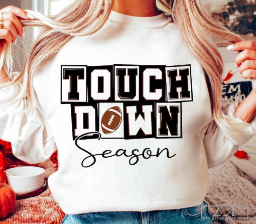 Touchdown Season Shirt, Football Mama T-shirt