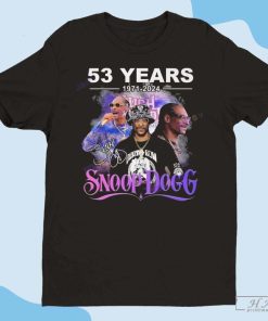 53 Years 1971-2024 Snoop Dogg Signature Signature T-shirt