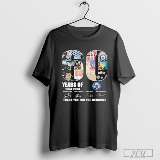 60 Years Of 1964-2024 The Who Thank You For The Memories T-Shirt