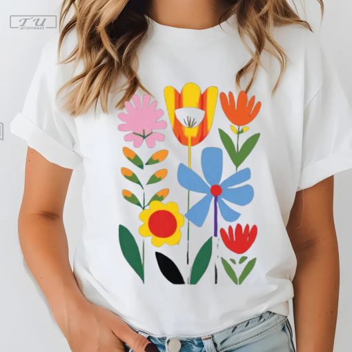 Abstract Flowers Shirt, Botany Shirt