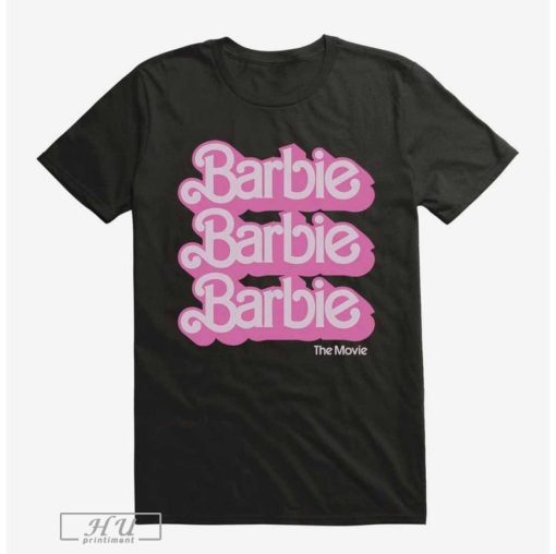 Barbie The Movie Text Stack T-Shirt