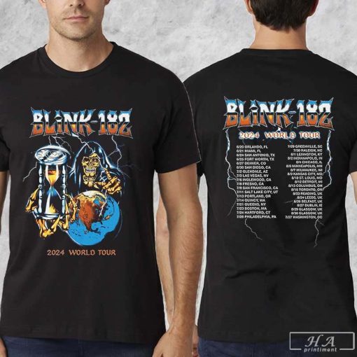 Blink-182 2024 World Tour One More Time Fan Gifts Classic Two Sides T-Shirt