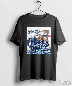 Cat Ladies for Harris Walz Blue Wave 2024 Shirt