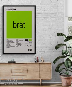 Charli XCX - brat - Album Cover Poster, Wall Art, Music Gifts, Music Prints, Track List, Canvas or Print