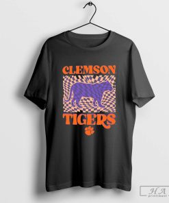 Clemson Tigers Comfort Colors Checkered Mascot T-Shirt