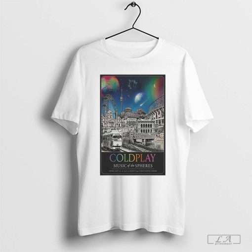 Coldplay Vienna August 21, 22, 24 & 25 2024 Music Of The Spheres Tour Poster Shirt