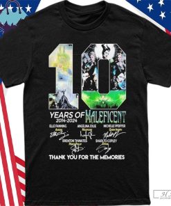 Design 10 Years Of 2014-2024 Maleficent Signature Thank You For The Memories T-Shirt