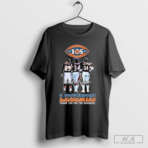 Design Chicago Bears 1920 2025 Legends Ditka Payton And Butkus T Shirt