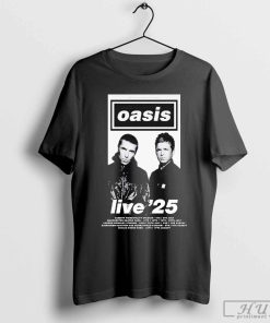 Design Oasis UK And Ireland Tour In Summer 2025 Tour Shirt