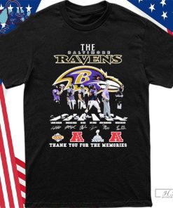 Design The Baltimore Ravens Thank You For The Memories T-Shirt