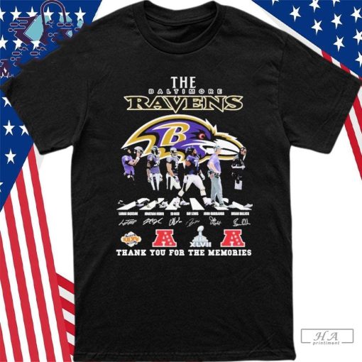 Design The Baltimore Ravens Thank You For The Memories T-Shirt