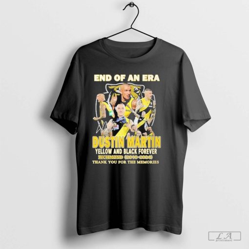 End Of An Era Dustin Martin Yellow And Black Forever Richmond 2010-2024 Thank You For The Memories Shirt