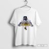 Football player garb Wyoming Cowboys logo shirt