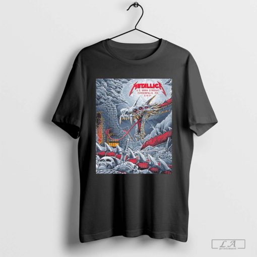 Full Shows Minneapolis US Bank Stadium Metallica M72 Minneapolis 18 August 2024 North America Tour No Repeat Weekend Pop-Up Poster Shirt