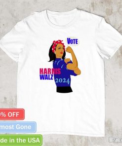 Harris Walz vote 2024 cartoon shirt