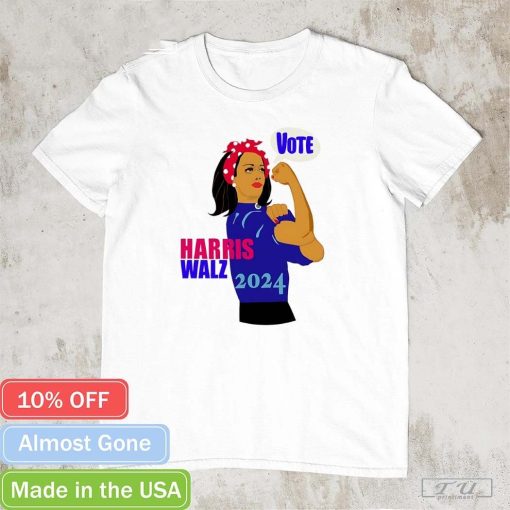 Harris Walz vote 2024 cartoon shirt