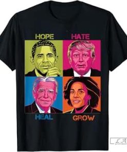 Hope Hate Heal Grow Kamala Harris Cat Ladies For President Shirt