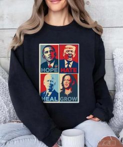 Hope Hate Heal Grow Obama Trump Joe Biden and Kamala Harris Shirt