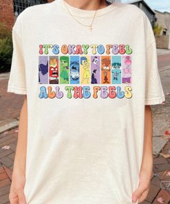 It's Okay To Feel All The Feels Shirt, Emotions Inside Out Characters Shirt