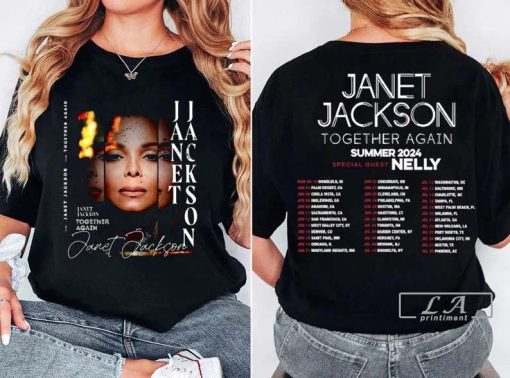 Janet Jackson Together Again 2024 Tour Fan Gift T-Shirt