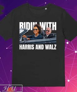 Kamala Harris Tim Walz President 2024 Ridin With Harris And Walz T-Shirt