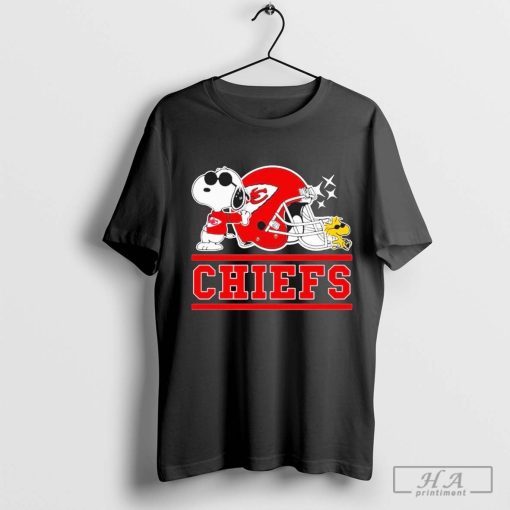 Kansas City Chiefs Joe Cool And Woodstock Snoopy Mashup T-Shirt