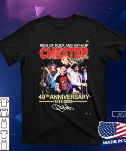 King Of Rock And Hip-Hop Chester Bennington 49th Anniversary 1976-2025 T-Shirt