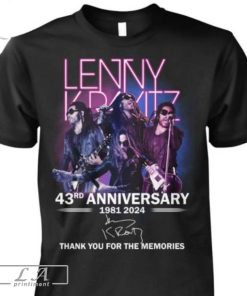 Lenny Kravitz 43rd Anniversary 1981 – 2024 Thank You For The Memories Shirt