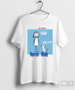 Me and My Cat for Harris Walz 2024 T-shirt