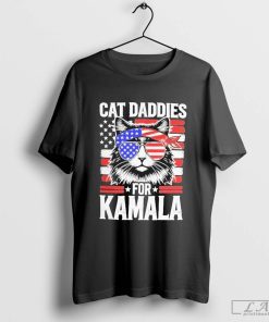 Men Kamala Cat Daddies For Kamala USA Flag Shirt