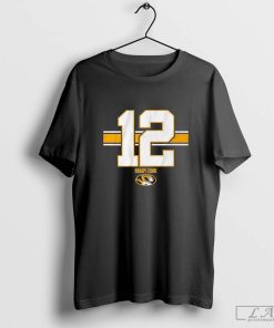 Mizzou Tigers Football Brady Cook 12 Stripe Shirt