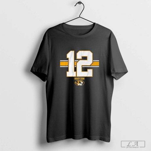 Mizzou Tigers Football Brady Cook 12 Stripe Shirt