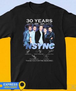 NSYNC Boy Band 30 Years 1995-2025 Thank You For The Memories Signatures T-shirt