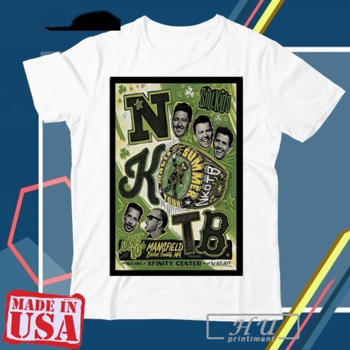 New Kids On The Block In Mansfield, MA On August 10 2024 Tour Poster T-Shirt