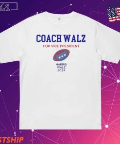 Official Coach Walz For Vice President Football Harris Walz 2024 T-Shirts