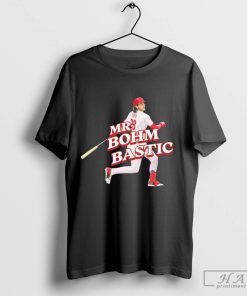 Official Garrett Stubbs Wearing Alec Bohm Mr. Bohm-Bastic T-Shirt