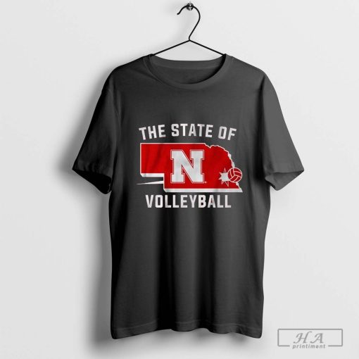 Official Nebraska The State of Volleyball 2024 T-shirt