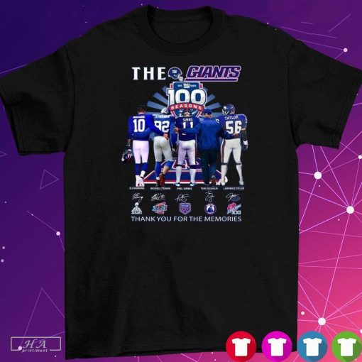 Official New York Giants Celebrating 100th Season Celebration In 2024 T-Shirt