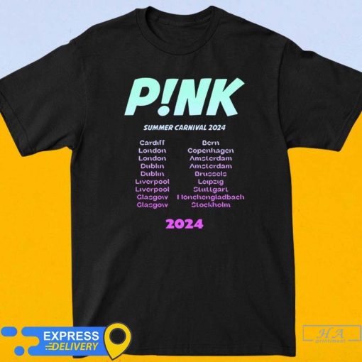 Official Pink Black Burst Summer Carnival Tour 2024 Event Shirt