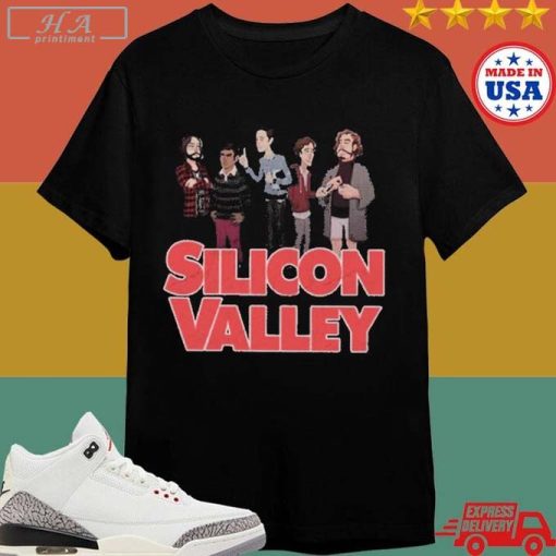 Official Silicon Valley Cartoon Characters 2024 T-shirt