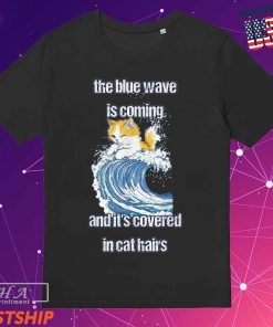 Official The Blue Humor Wave Is Coming Covered In Cat Hairs Kamala Harris President 2024 Cute T-Shirts