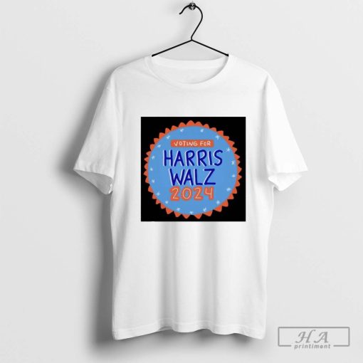 Official Voting For Harris Walz 2024 T-shirt