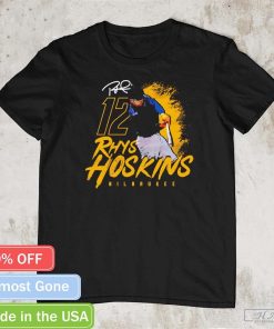 Rhys Hoskins Milwaukee Dissolve Baseball Signature shirt